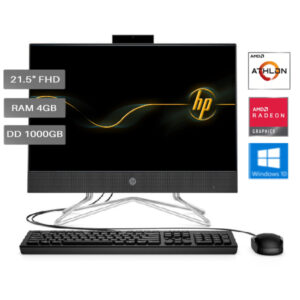 AIO HP 22-DD0013LA / ATHLON GOLD 3150U / DD 1000GB / DDR4 4GB / 21.5 / NEGRO / WIND10 HOME /